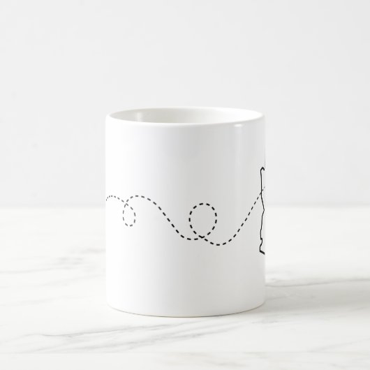 アラバマからアリゾナ – ハート2ハートマグ コーヒーマグカップ (中央)