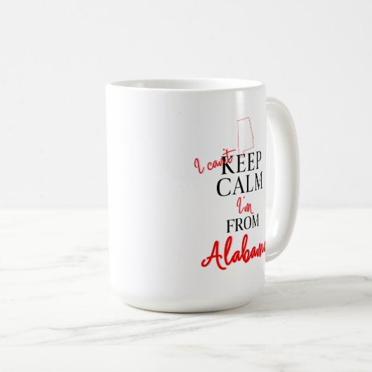 アラバマか保ら来たのは落ち着かない コーヒーマグカップ (正面右)