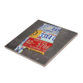 アラバマのナンバープレートの地図のセラミックタイル タイル (側面)