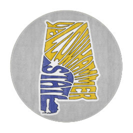 アラバマのニックネームワードアート カッティングボード