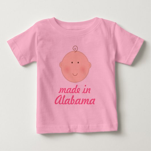 アラバマのベビーか幼児のTシャツで作られる ベビーTシャツ (正面)