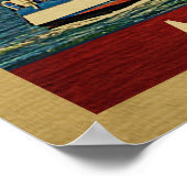 アラバマのポスターシルボートヴィンテージ旅行 ポスター (角)