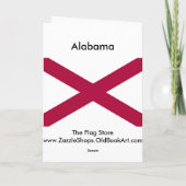 アラバマの地図および州の旗 カード (裏面)