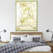 アラバマの地図ジョン・メリッシュ（1818年～1820年頃） キャンバスプリント (インサイチュ (寝室))