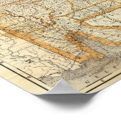 アラバマの地図 ポスター (角)