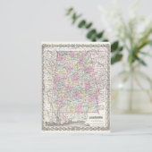 アラバマの地図 ポストカード (スタンド正面)