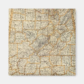 アラバマの地図 マグネット (正面)