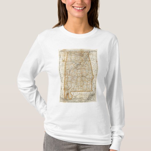 アラバマの地図 Tシャツ (正面)