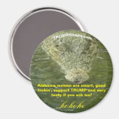 アラバマの女性はTRUMPおもしろいゲーターマグネットをサポート マグネット (正面/裏面)
