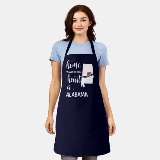 アラバマの家はハートがある エプロン (着用した状態)