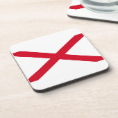 アラバマの州の旗のデザイン コースター (左側)