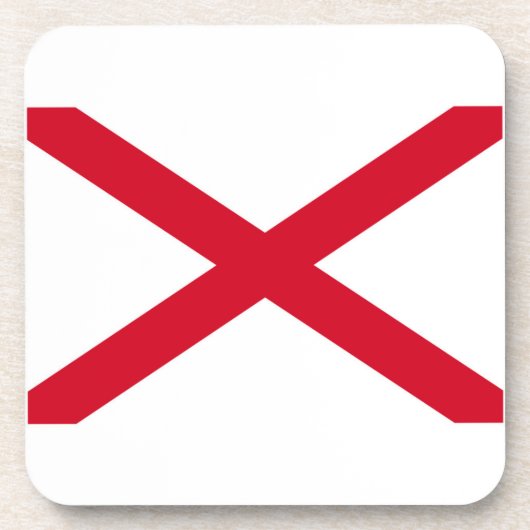 アラバマの州の旗のデザイン コースター (正面)