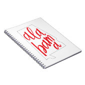 アラバマの州の輪郭 ノートブック (右側)