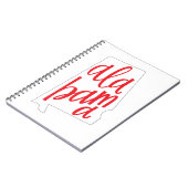 アラバマの州の輪郭 ノートブック (左側)