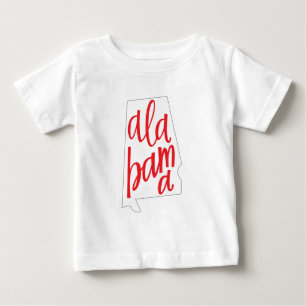 アラバマの州の輪郭 ベビーTシャツ