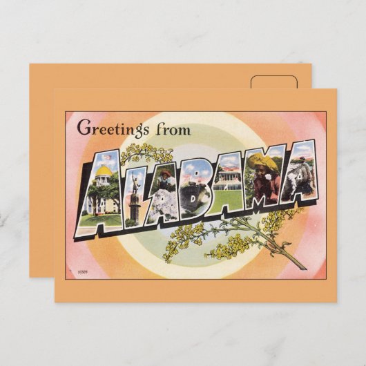 アラバマの挨拶 ポストカード (正面/裏面)