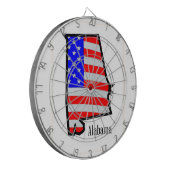 アラバマの星とストライプ ダーツボード (正面左)