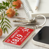 アラバマのDixieのナンバープレートKeychainの1964年のハート キーホルダー (正面右)