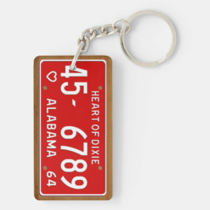 アラバマのDixieのナンバープレートKeychainの1964年のハート キーホルダー