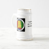 アラバマのDixieのハート!  ビールステイン ビールジョッキ (正面左)
