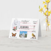 アラバマはがき |州テーマとランドマーク カード (黄色い花)