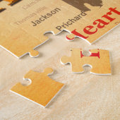 アラバマは地図のシルエットを老化させました ジグソーパズル (側面)