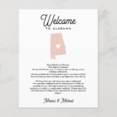 アラバマへようこそ |文字と旅程の任意の色 (正面)