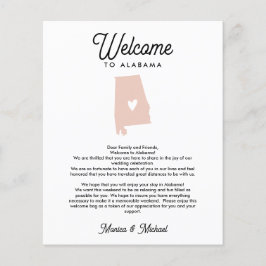 アラバマへようこそ |文字と旅程の任意の色