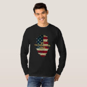 アラバマアルアメリカ国旗のモットー Tシャツ (正面フル)