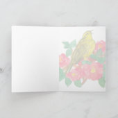 アラバマイエローファーマー州バードカメリアフラワー カード (内部)