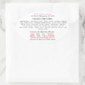 アラバマコテージローラベルホームベーカリーラベル 楕円形シール (バッグ)