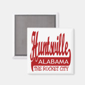 アラバマザロケットシティ，ハンツビル マグネット (正面/裏面)