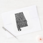 アラバマタイポグラフィ地図ノートパソコンステッカー スクエアシール (封筒)