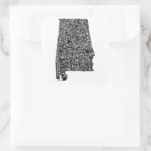 アラバマタイポグラフィ地図ノートパソコンステッカー スクエアシール (バッグ)