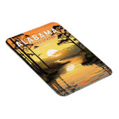 アラバマトラベルアートヴィンテージ マグネット (右側)