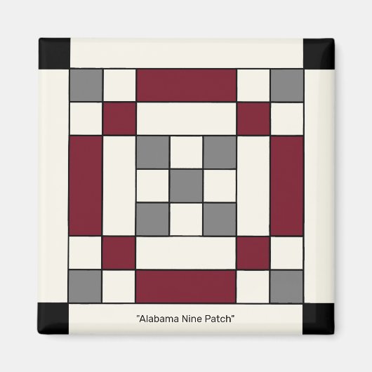 アラバマナインパッチ マグネット (正面)