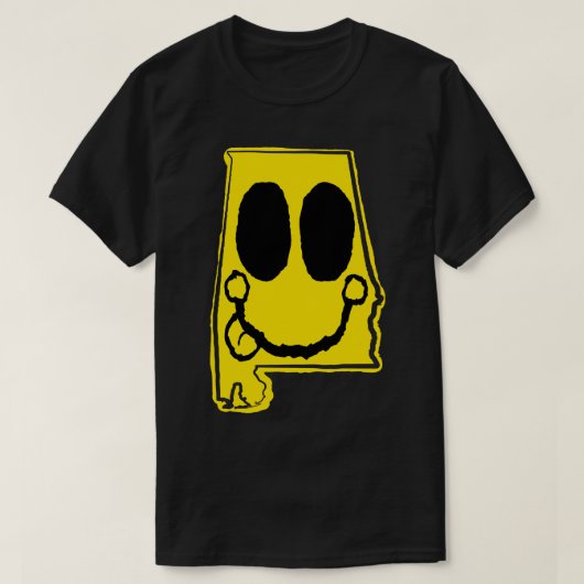 アラバマハッピー舌が出る顔 Tシャツ (デザイン正面)