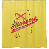 アラバマハートオブディキシー シャワーカーテン (正面)