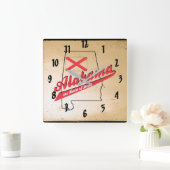 アラバマハートオブディキシー スクエア壁時計 (ホーム)