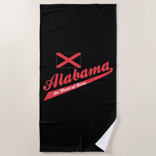 アラバマハートオブディキシー ビーチタオル (正面)