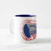 アラバマヒルズ登山カラビナー ツートーンマグカップ (正面左)