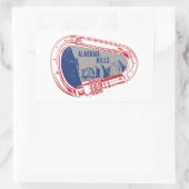 アラバマヒルズ登山カラビナー 長方形シール (バッグ)