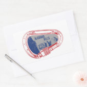 アラバマヒルズ登山カラビナー 長方形シール (封筒)