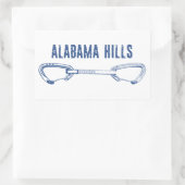 アラバマヒルズ登山クイックドロー 長方形シール (バッグ)