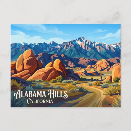 アラバマヒルズ カリフォルニア ポストカード (正面)