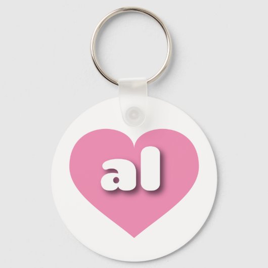 アラバマピンクハート- I love al キーホルダー (正面)