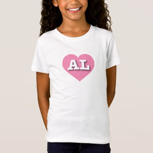 アラバマピンクハート- I love AL Tシャツ (正面)