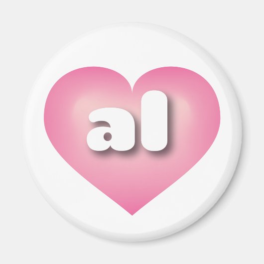 アラバマピンクフェードハート- I love al マグネット (正面)
