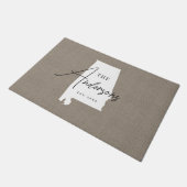 アラバマファミリーモノグラム州ドルマット ドアマット (アングル)