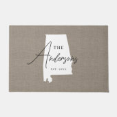 アラバマファミリーモノグラム州ドルマット ドアマット (正面)